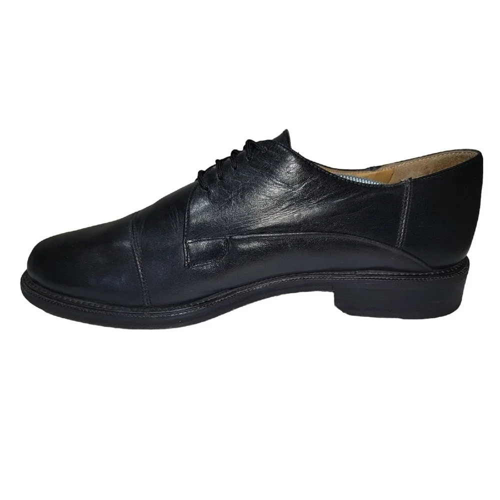 Cable‎ & Co Men's Sz 12 E Black Dress Shoes Italian Leather Oxford Made in Italy